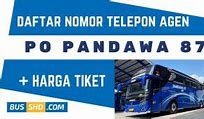 Tiket Bus Pandawa 87 Lebaran 2022 Jakarta